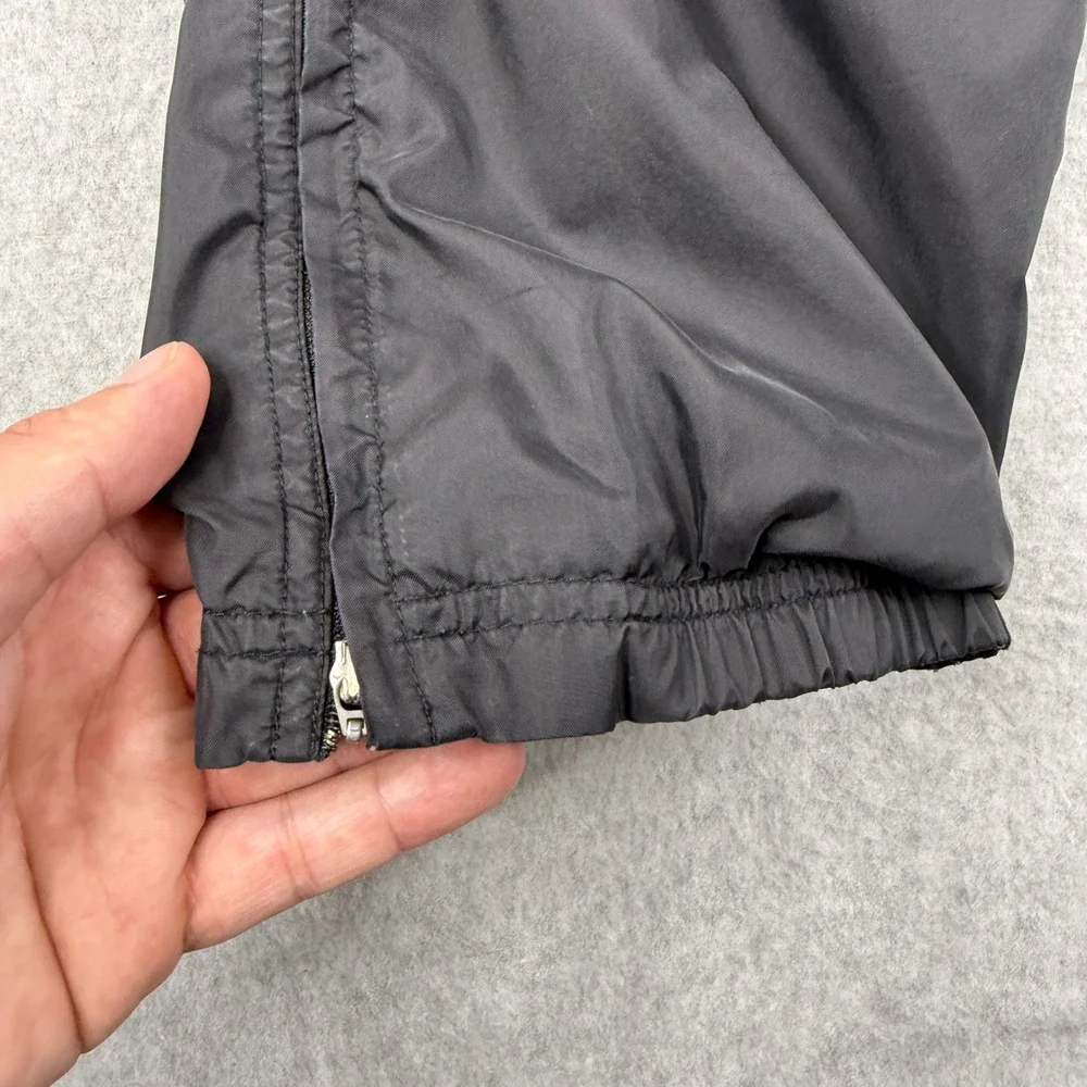 Vintage Nike Track Pants Mens Medium Black‎ Lined Windbreaker Ankle Zip Joggers